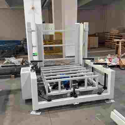 Kualitas Automated Empty Pallet Destacker Peralatan Angkat Industri Untuk Conveyor Penyimpanan pabrik