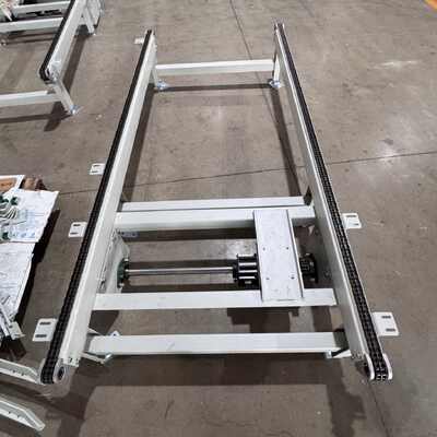 Kualitas Motor Driven Palet Chain Conveyor Sistem Conveyor Palet Otomatis yang dapat disesuaikan pabrik