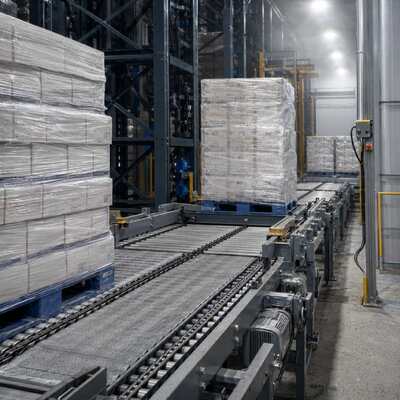 Jakość Zintegrowany system automatycznego przechowywania WMS. System automatycznego regałowania palet z łańcuchem chłodniczym fabryka