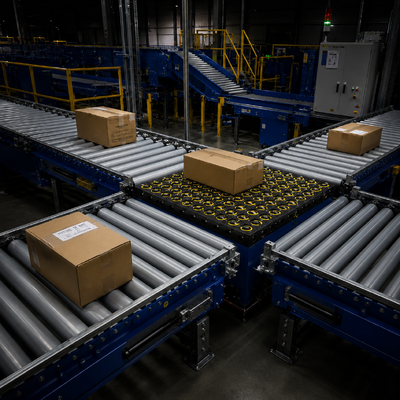 Quality Flexible Diverting Parcel Pivot Wheel Sorter For Warehouse And Logistics Automation factory